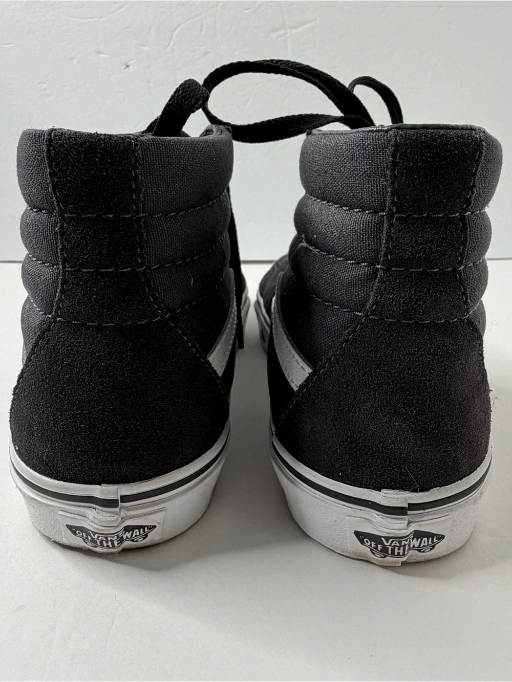 Vans SK8-HI Black White Check Bumper Sneakers 5.5 Jr